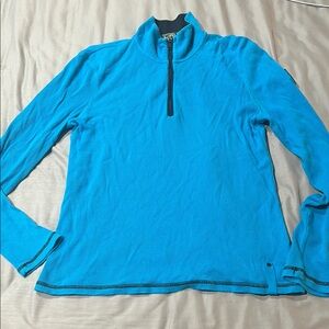 Ralph Lauren Active Blue Quarter-Zip Pullover - Size PL